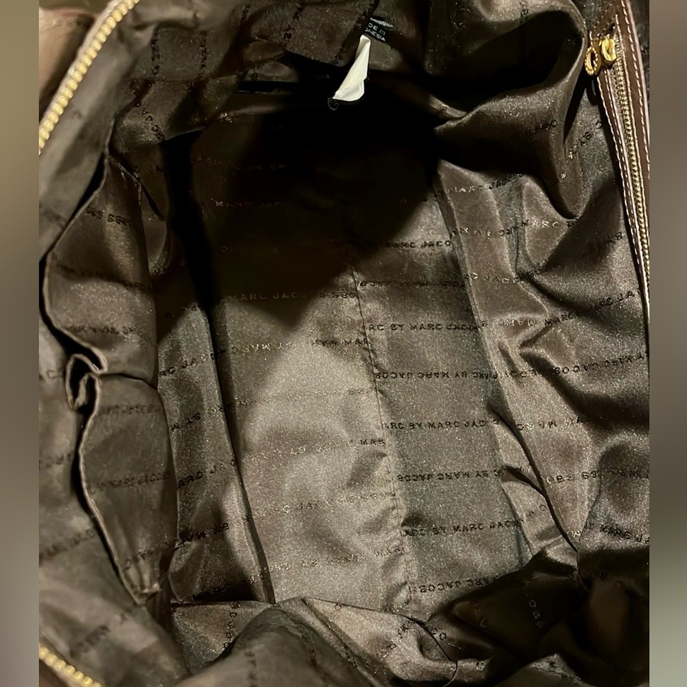 Marc Jacobs Brown Leather Tote with Gold Hardware - Picture 6 of 10